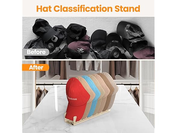 Nicetree Hat Organizer for Baseball Caps, 2 Pcs 