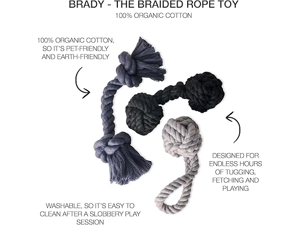 Pet Passion 3-Pk Cotton Dog Rope Toys