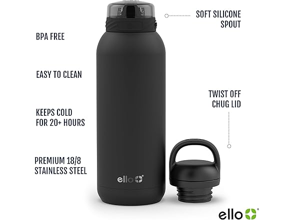 Ello Cooper 40oz Stainless Water Bottle
