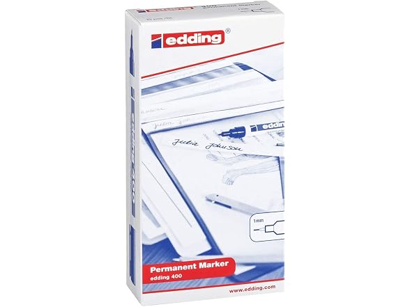 edding 400 permanent marker - zwart - 10 stiften 