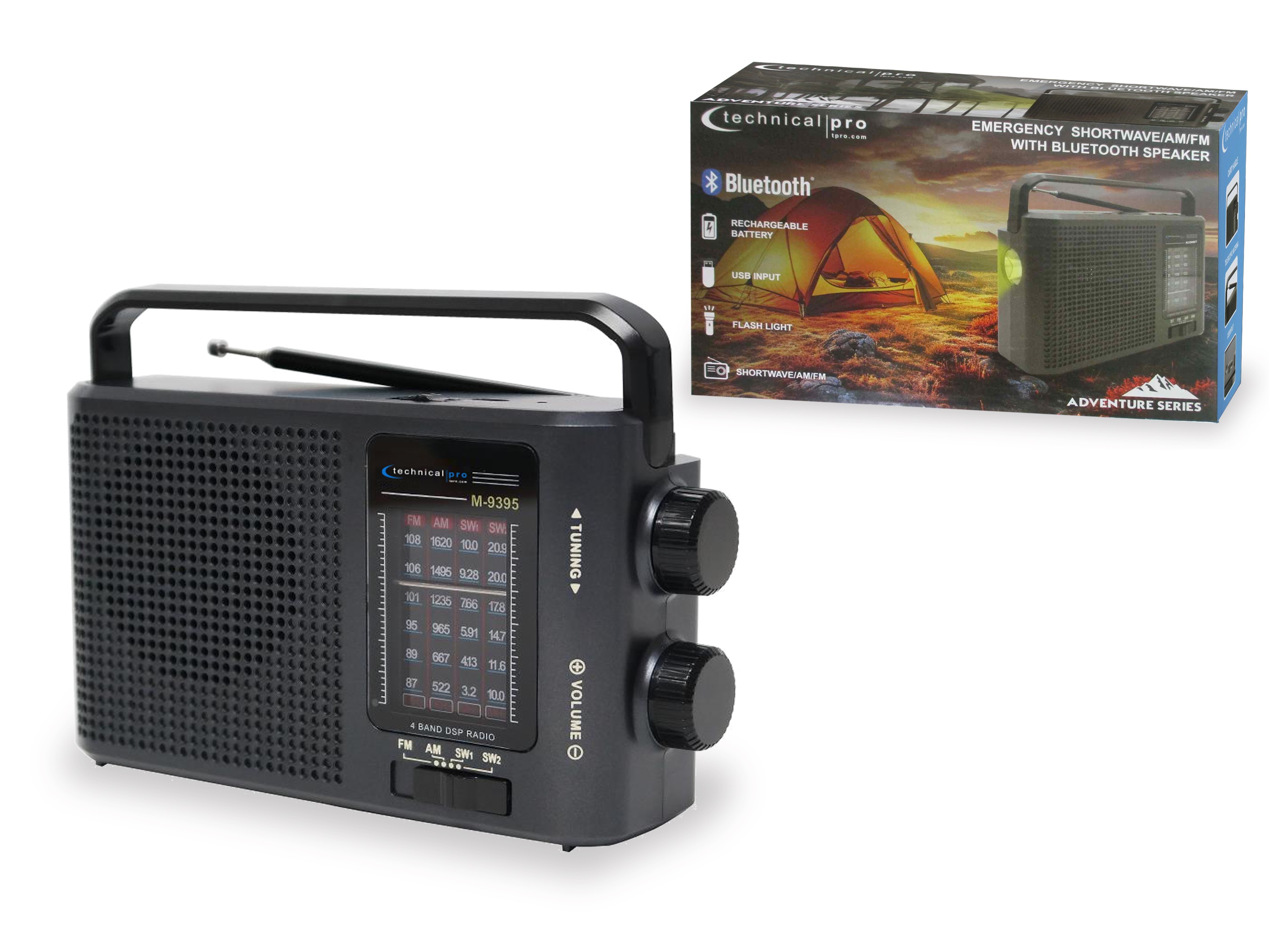 Portable AM/FM/SW Bluetooth Radio - Gallery 6