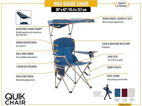 Quik Shade MAX Relaxing Chair Blue