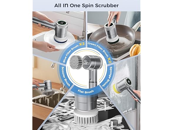 Cordless Electric Spin Scrubber