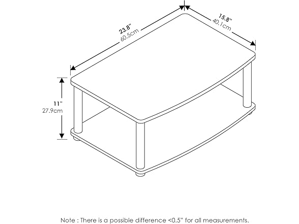 Furinno Turn-N-Tube No Tools 2-Tier TV Stand