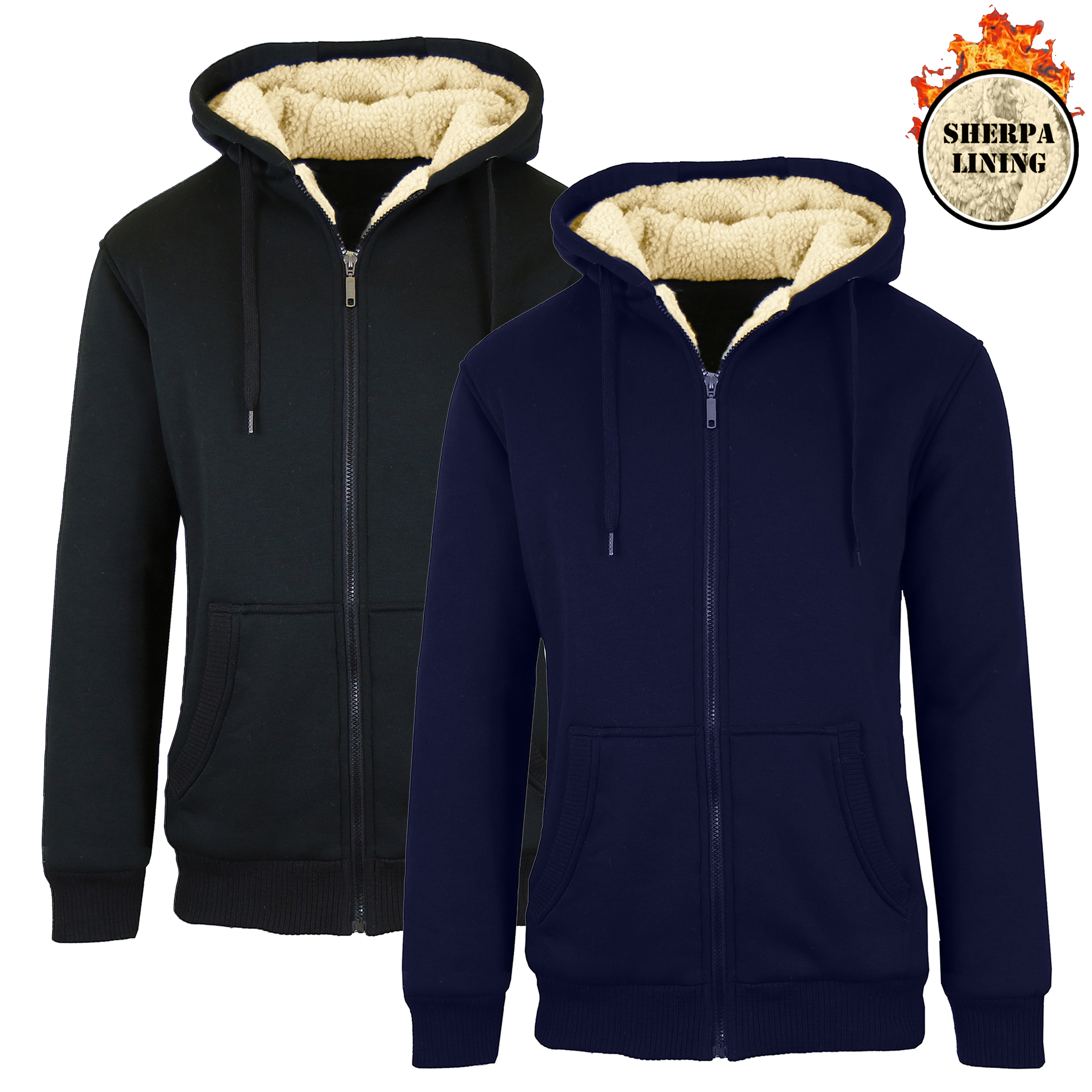 Super Heavyweight Sherpa Zip Hoodie (1 or 2pk) - Gallery 19
