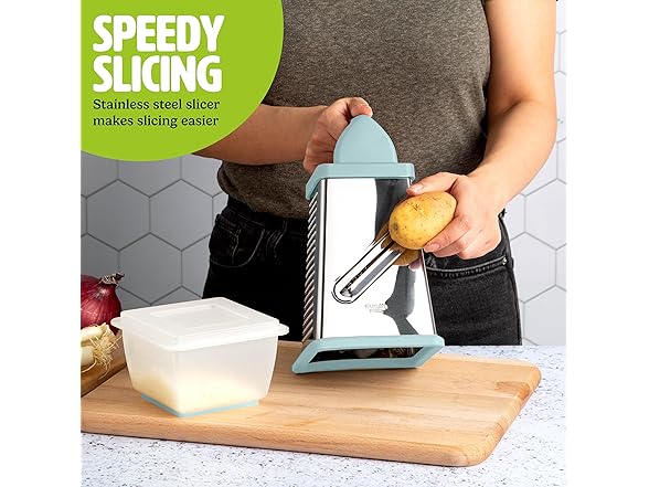 Tasty Box Grater with Storage Container & Lid