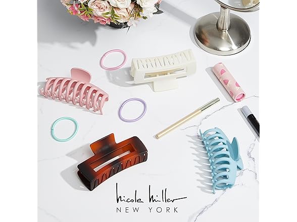 Nicole Miller 8 Pack Large Claw Clips