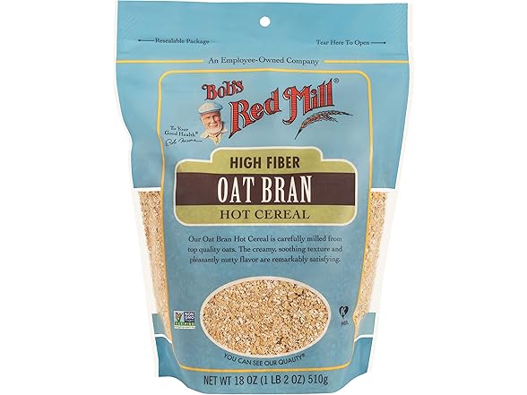 Bob's Red Mill Oat Bran, 18oz (Pack of 4)