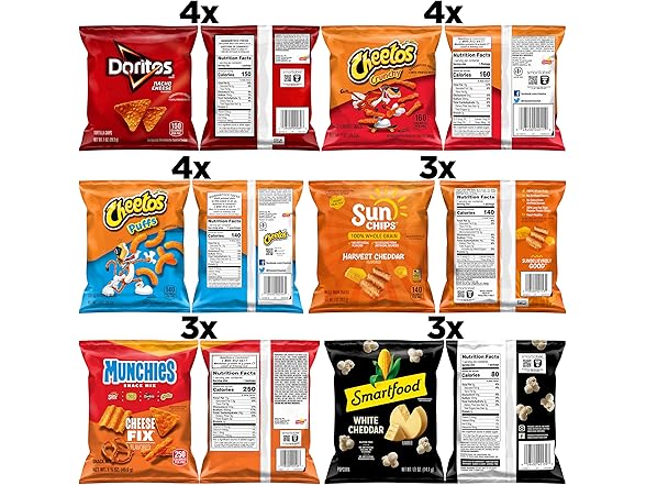 Frito-Lay Cheesy Mix Variety Pack (Pack of 21)