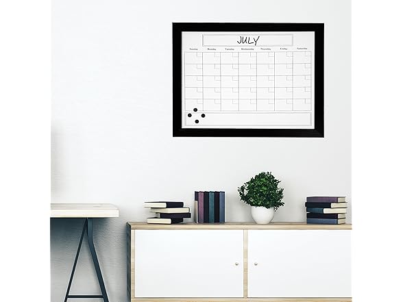 Sunnydaze Monthly Calendar Whiteboard