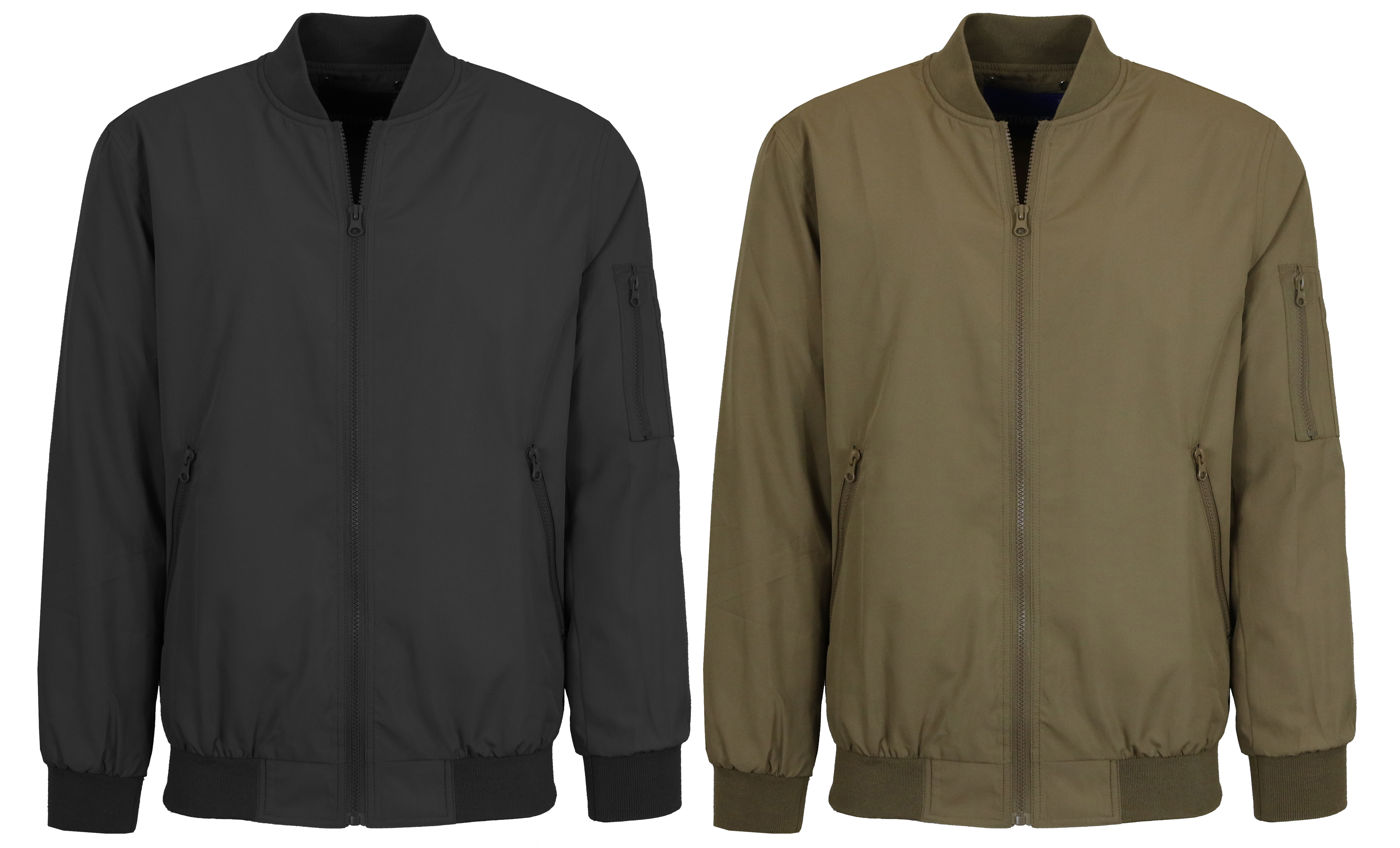 Mens Lightweight Bomber Flight Jacket (1 or 2Pk) - Gallery 28