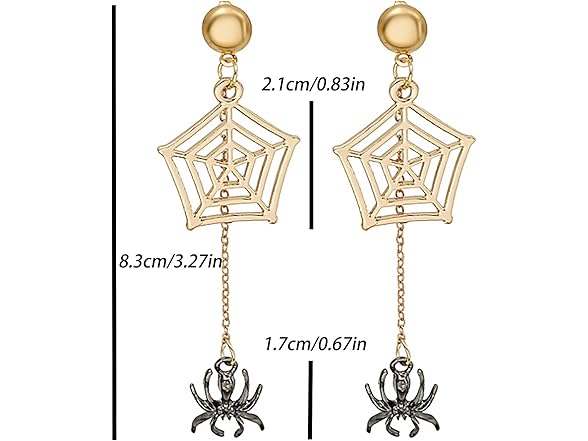 WETMT Spider Dangle Earrings