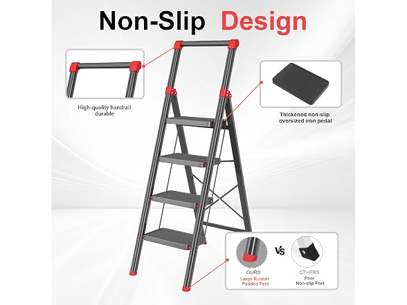 4 Step Ladder, DIAMONDFORGE Folding Step