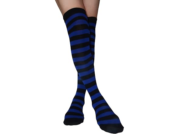 spomei Womens Thigh High Socks Striped