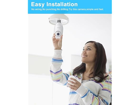 OFYOO 2K Light Bulb Security Camera