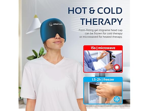Migraine Relief Cap Ice Head Wrap Headac