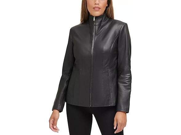 Cole Haan Wing Leather Jacket (M) Black