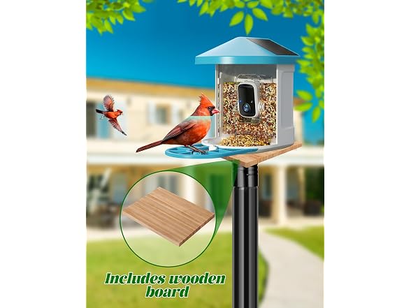 XDW-GIFTS 109in Metal Bird Feeder Pole