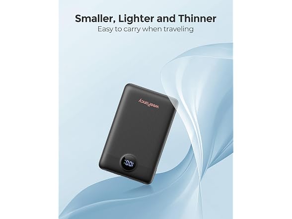 WeeFancy Mini 10000mAh Power Bank Built-In Cables