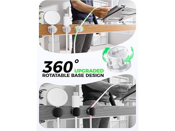 gliship 9 Pack Magnetic Cable Clips
