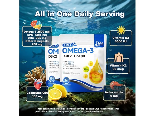 JME Omega 3 Fish Oil Supplement 2500mg