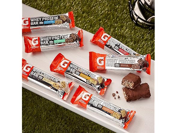 12CT Gatorade Whey Protein Recover Bars, Chocolate