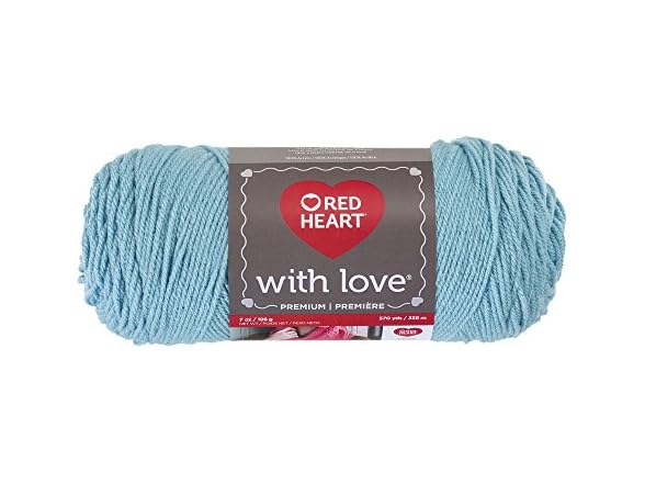 Red Heart 10016768 With Love Yarn, Iced Aqua