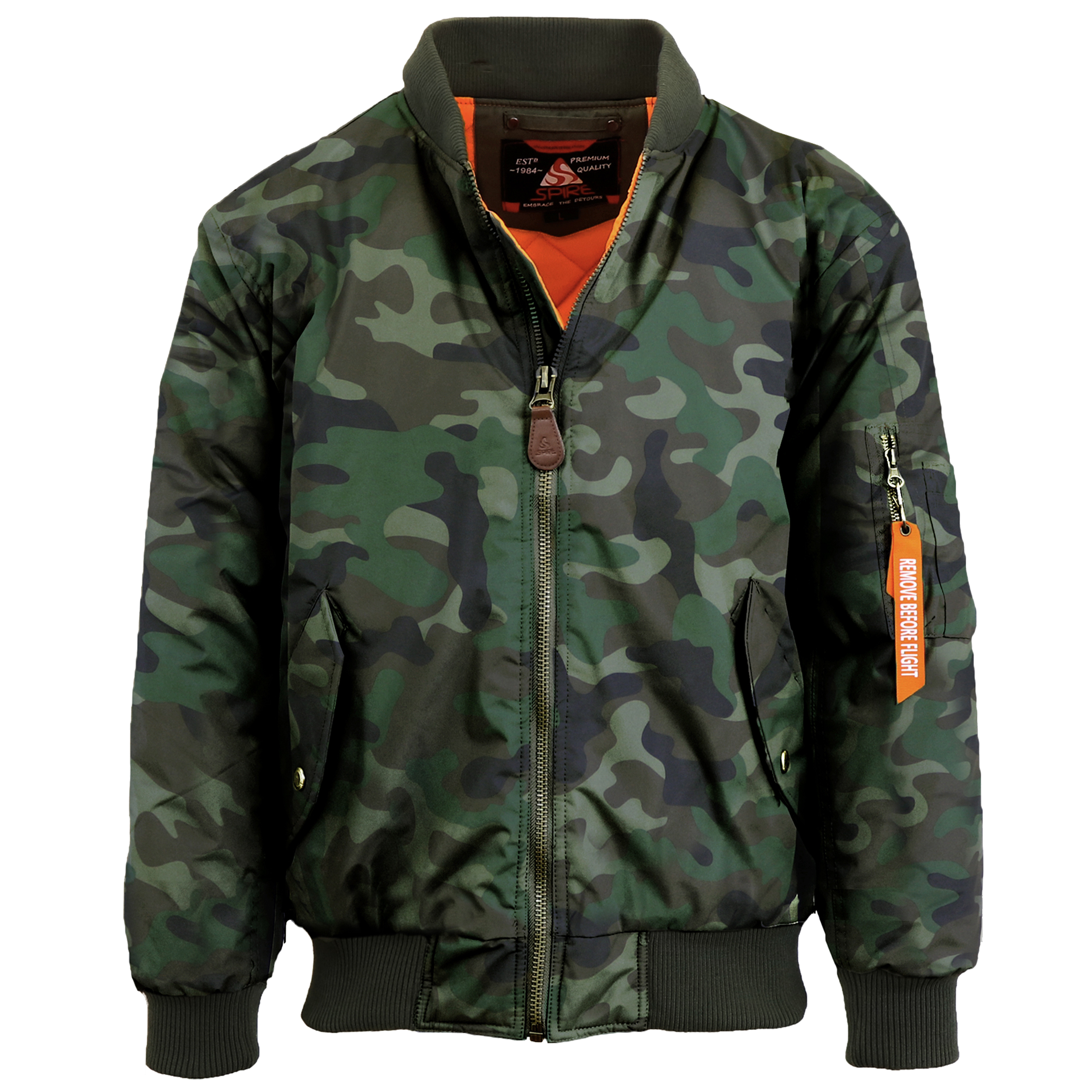 Mens Heavyweight Flight Bomber Jacket - Gallery 16