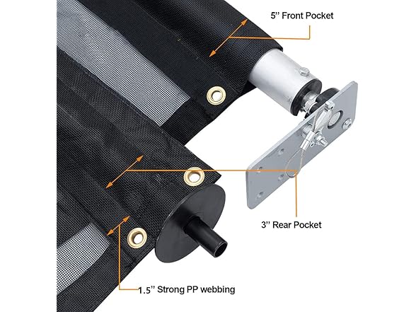 KPSON Dump Trailer Tarp Mesh 7.6x18