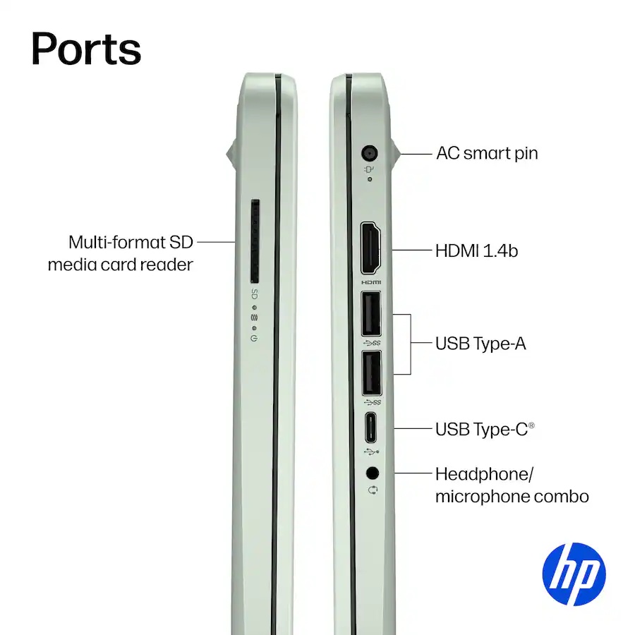 HP 14" N150 4GB 128GB UFS Willow Green Laptop - Gallery 8