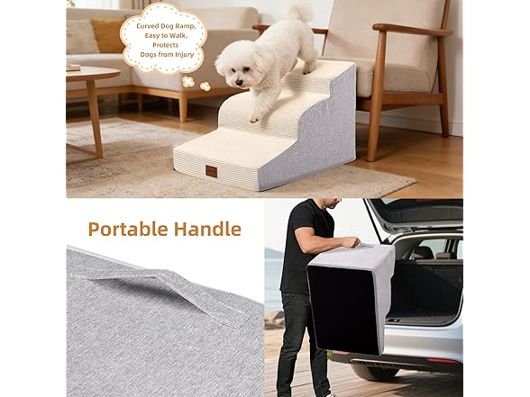 NAPWAYS Dog Stairs for Small Dogs and Cats