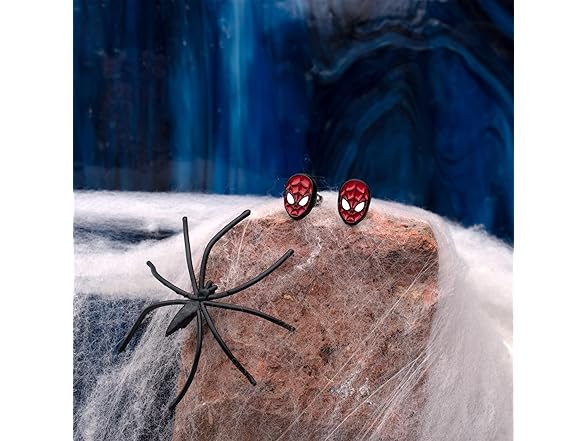 Marvel Girls Spider Man Face Stud Earrings