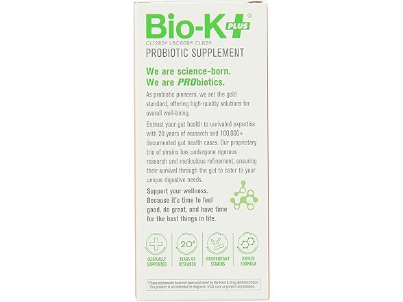 Bio-K Plus PROBIOTIC Bowel Support, 20 Capsules