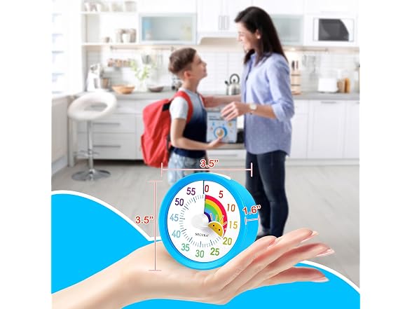 Secura 60-Minute Visual Timer (Blue & Sun)