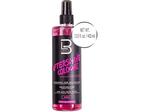 (3 Pack) Level 3 After Shave Spray Cologne, Rose, 13.5 oz