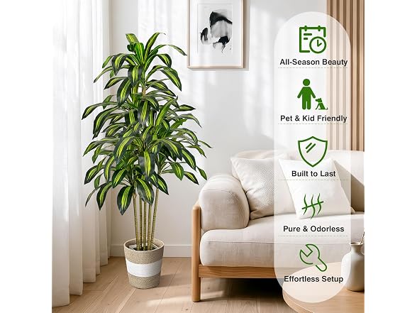 LuceAlberi 5FT Artificial Dracaena Tree