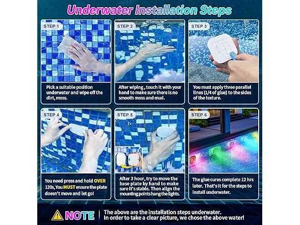 Purheme Submersible LED Lights with Remote