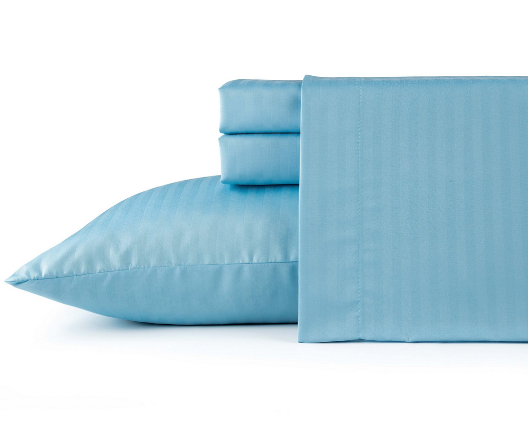 Bibb Home 1500 Series Damask Stripe 4 Piece Sheet Set - Gallery 23