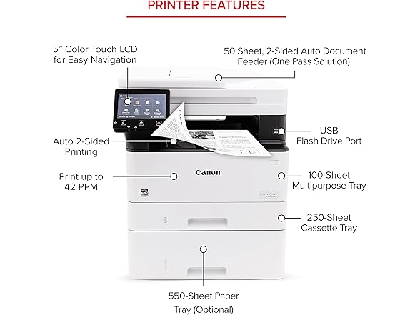 Canon imageCLASS MF465dw Monochrome Laser Printer