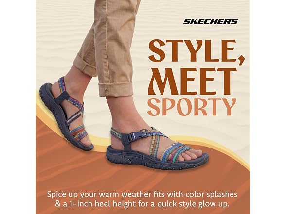 Skechers Women Reggae-Sew Me-Boho Woven Sandal