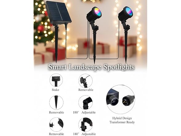 LightSeek 2-in-1 Color Solar Spotlights