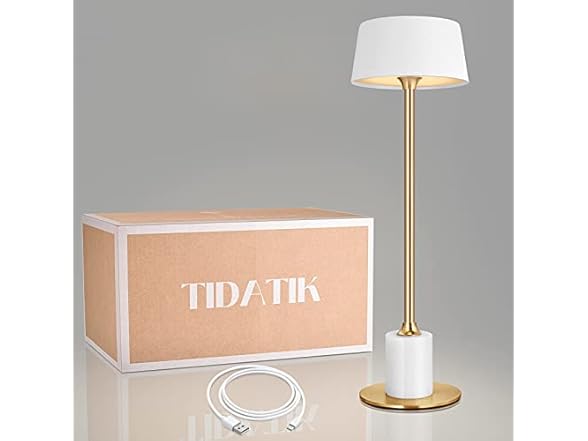 TIDATIK Cordless Table Lamp