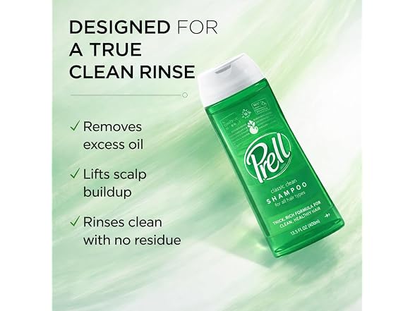 Prell Original Green Shampoo Men and Women 13.5oz