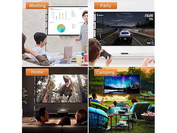 100" Portable Projection Screen w/Stand