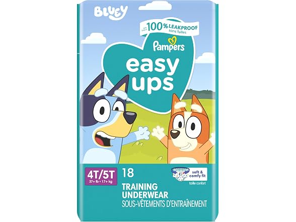 Pampers Easy Ups Size 6 Bluey 18 Count