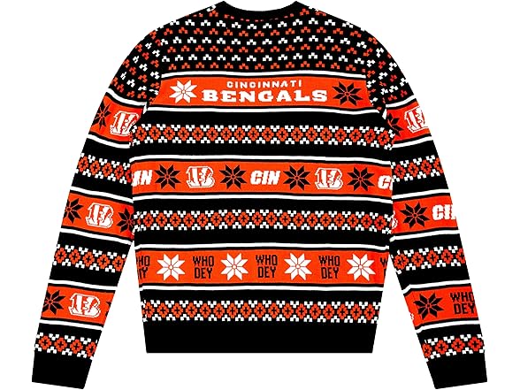 CINCINNATI BENGALS Big Logo Ugly Sweater (XXL)