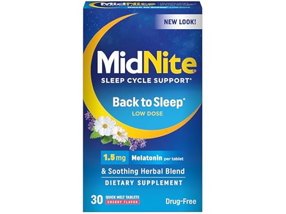 Midnite MDI-35030 4 Pack Back To Sleep, Melatonin 4 Pack