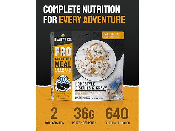 ReadyWise Homestyle Biscuits Gravy 1 Pouch