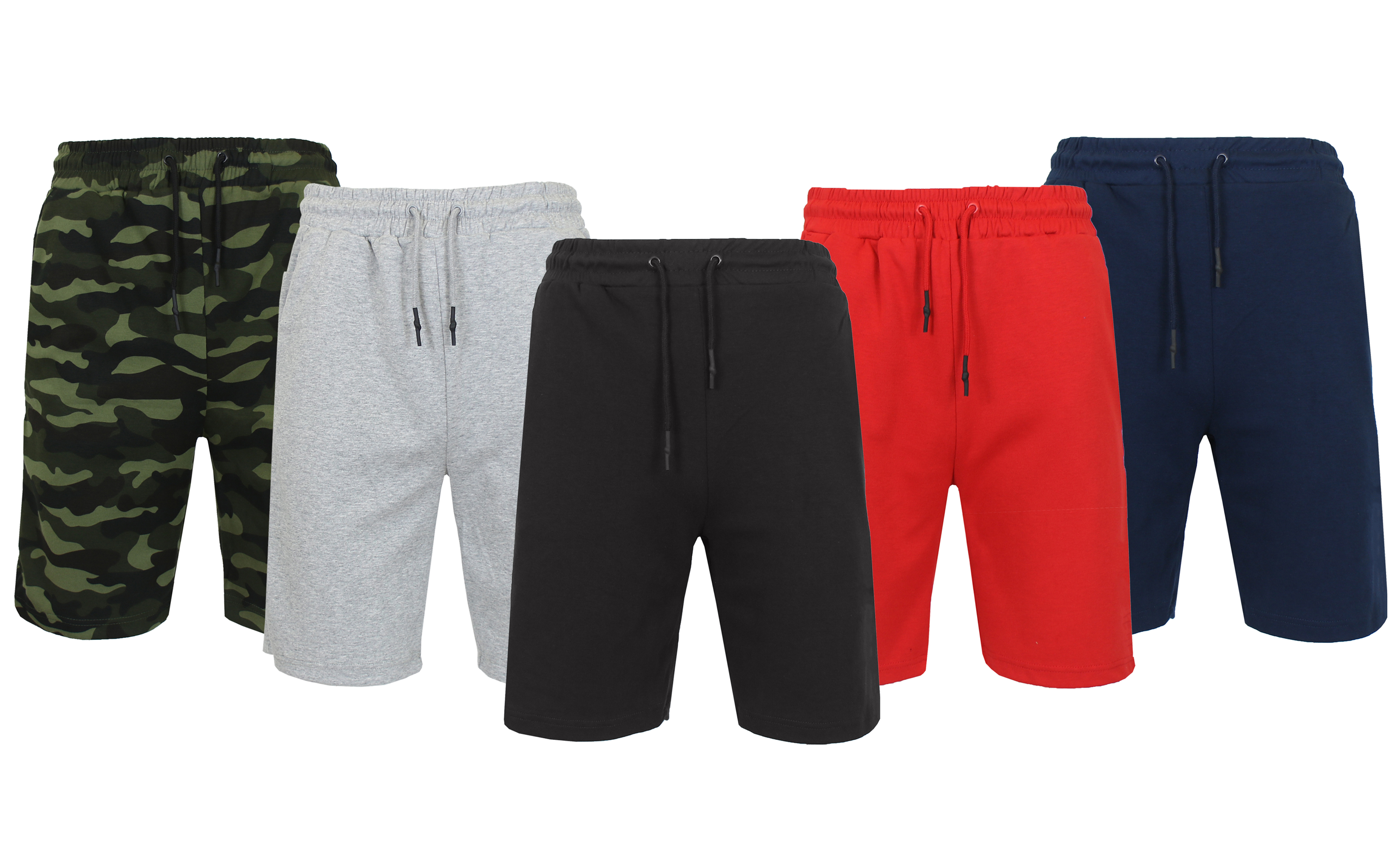 5Pk Mens Classic T/F Jogger Shorts (S-2XL) - Gallery 16