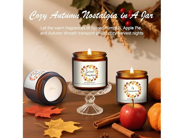 keliperry Fall Scented Candles Set